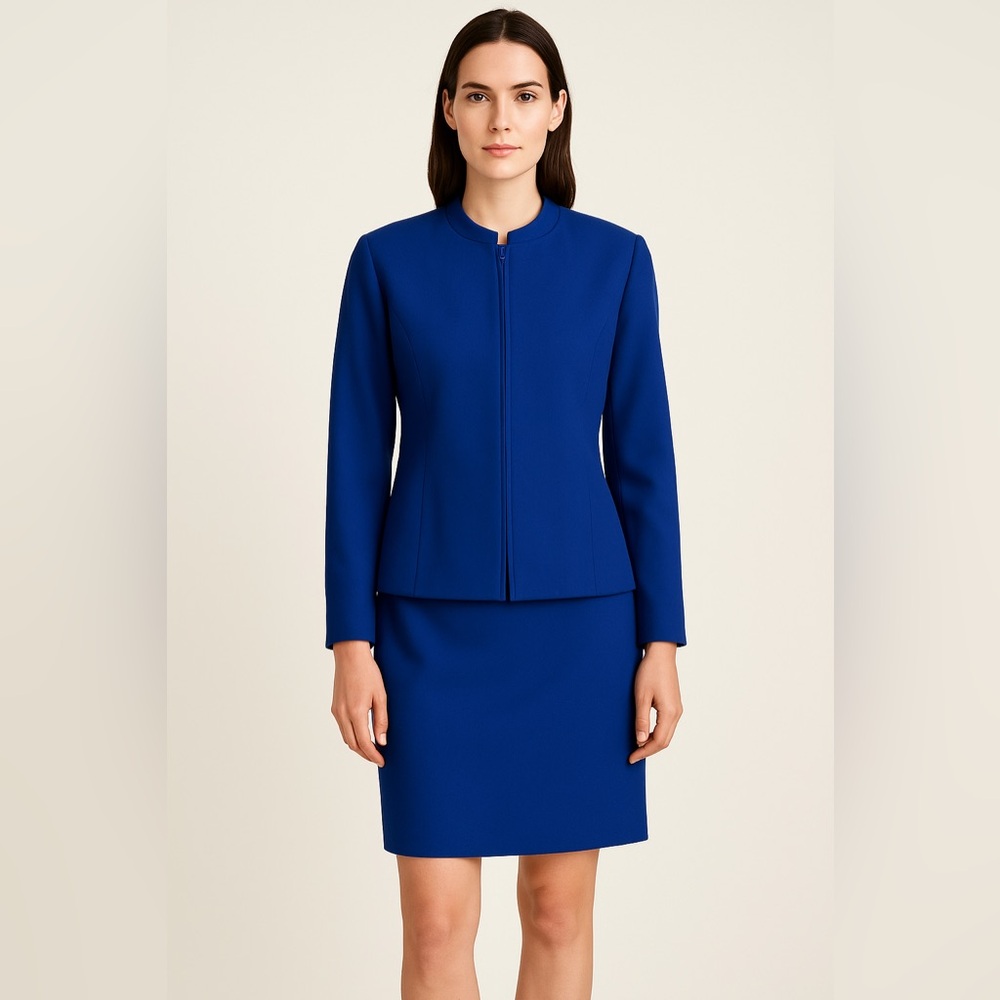 Pendleton Royal Blue Two-Piece Skirt Suit